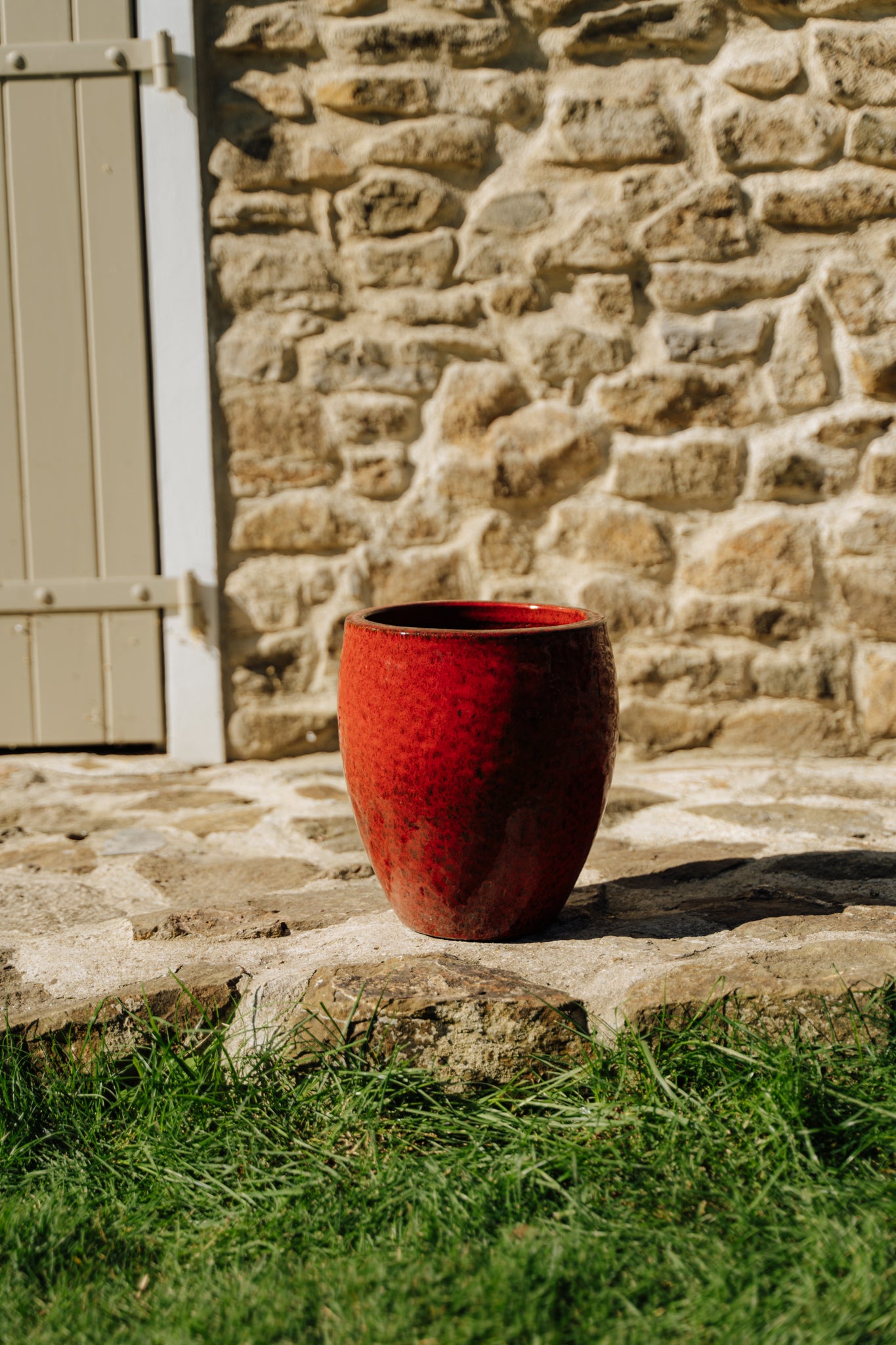Keramik-Pflanzkübel LAFONTAINE – tropisches Rot