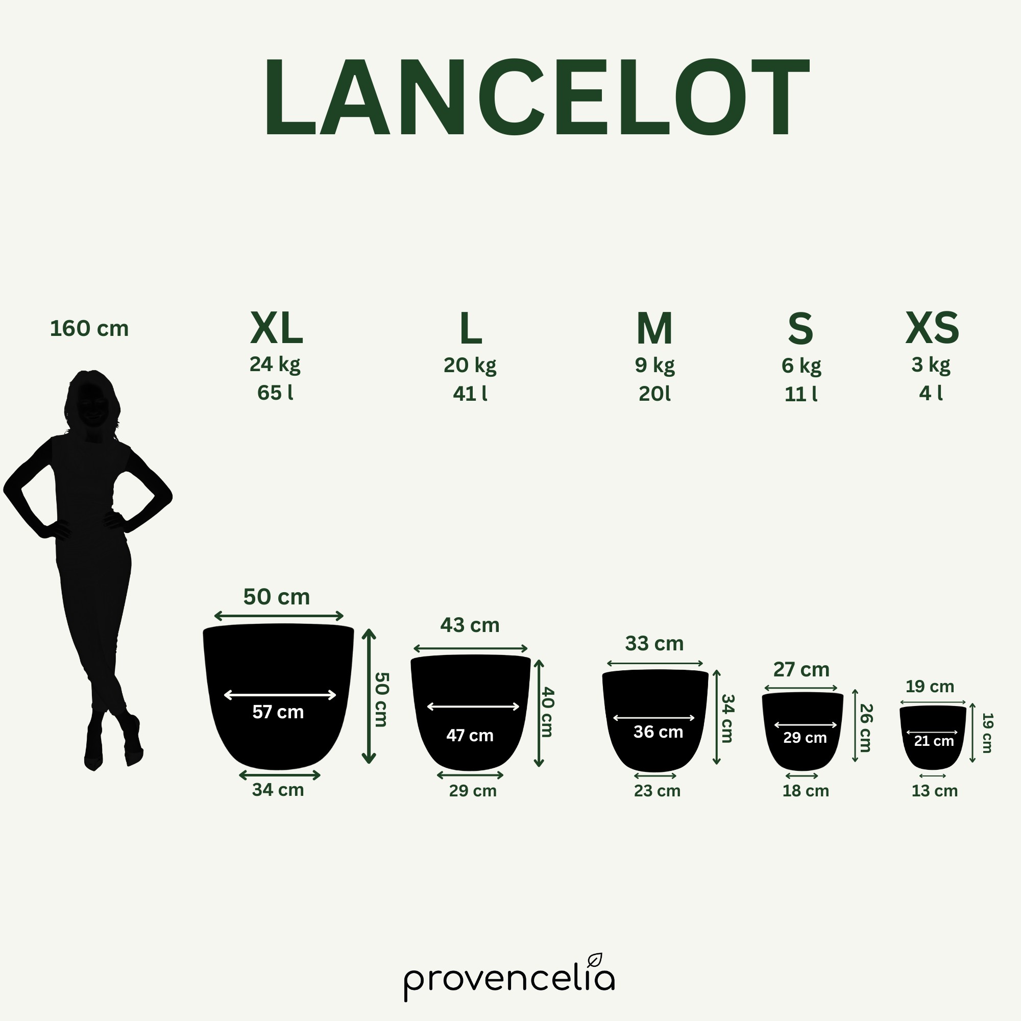 Keramik-Pflanzkübel LANCELOT - Schwarz-Grün