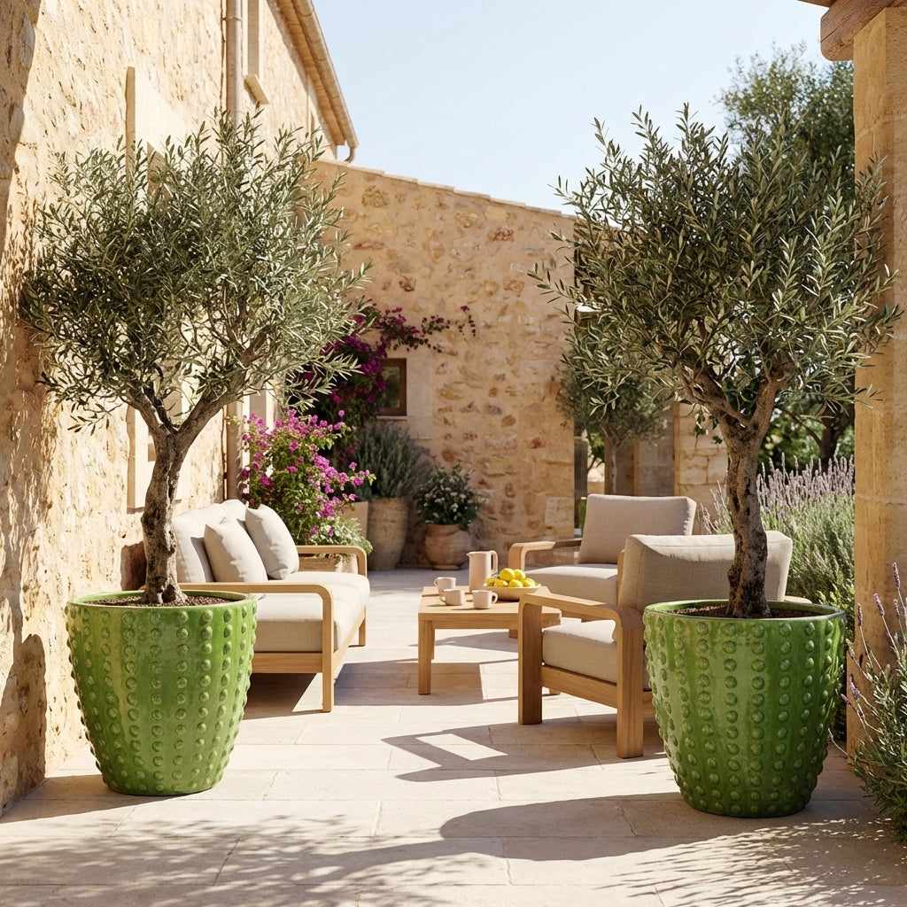 Provencelia ATTILA Grün – Premium Keramiktopf, zeitloses Design