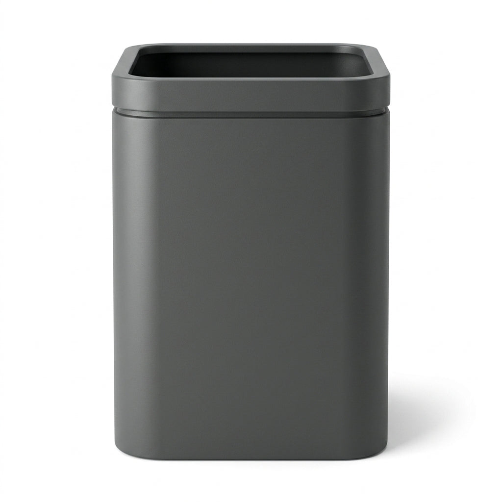 Velký květináč z nerezové oceli INFINITY SQUARE - Antracitová - XXL (45 x 45 x 60 cm)