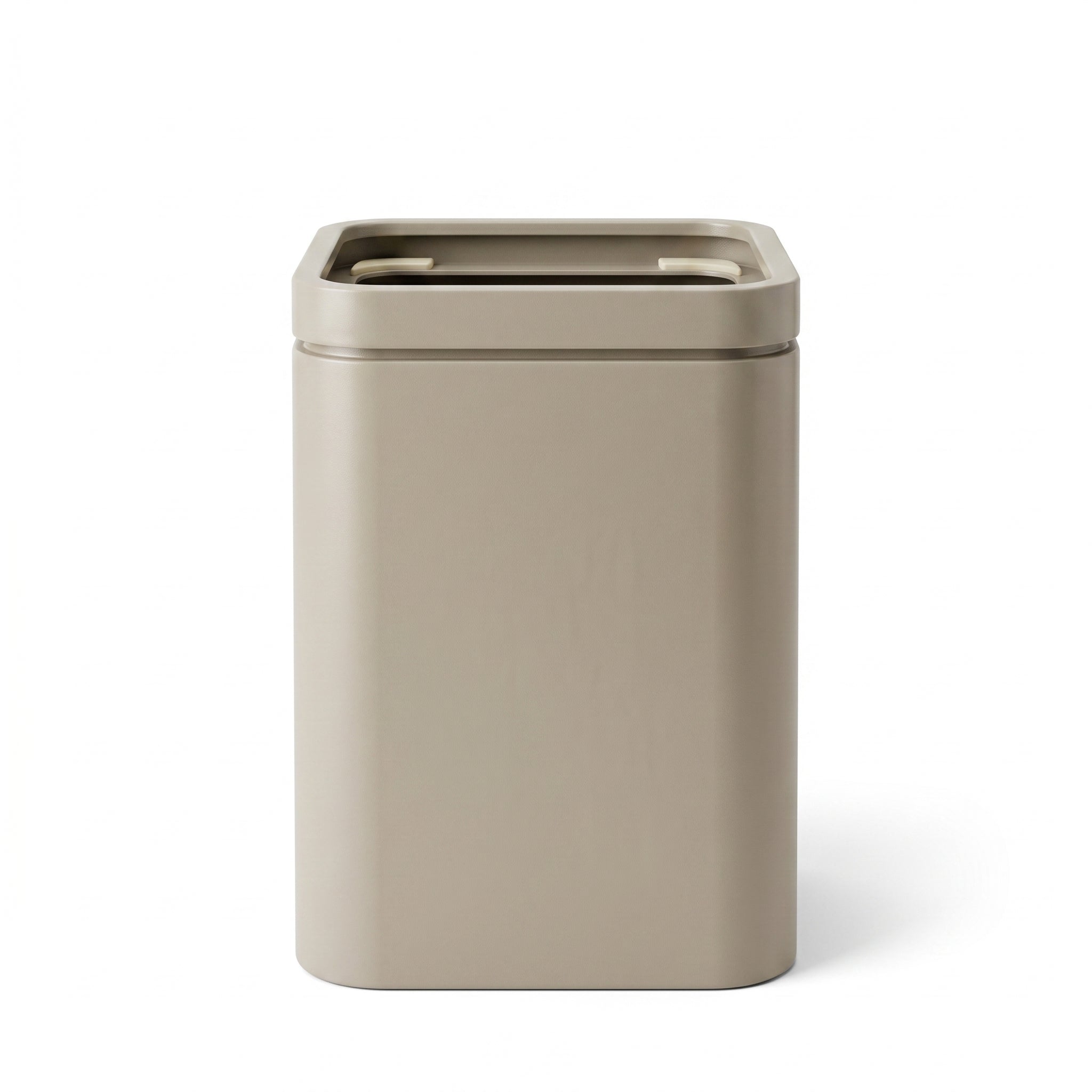 Velký květináč z nerezové oceli INFINITY SQUARE v barvě šampaňská, velikost XL 80 x 80 x 60 cm, na bílém pozadí.