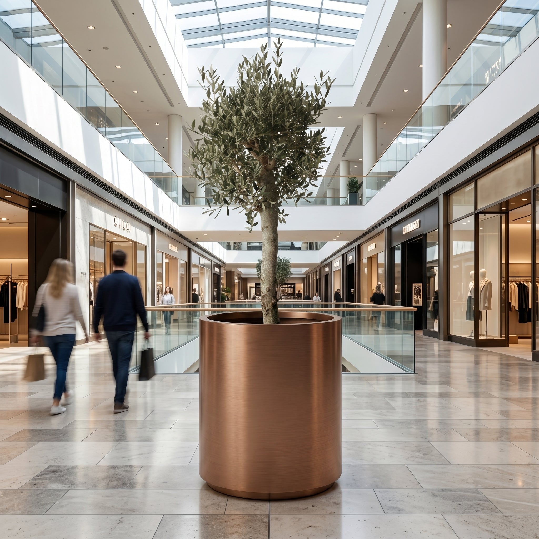 Olivenbaum (starker Stamm) im Topf METROPOLE 60×70cm — Kupfer
