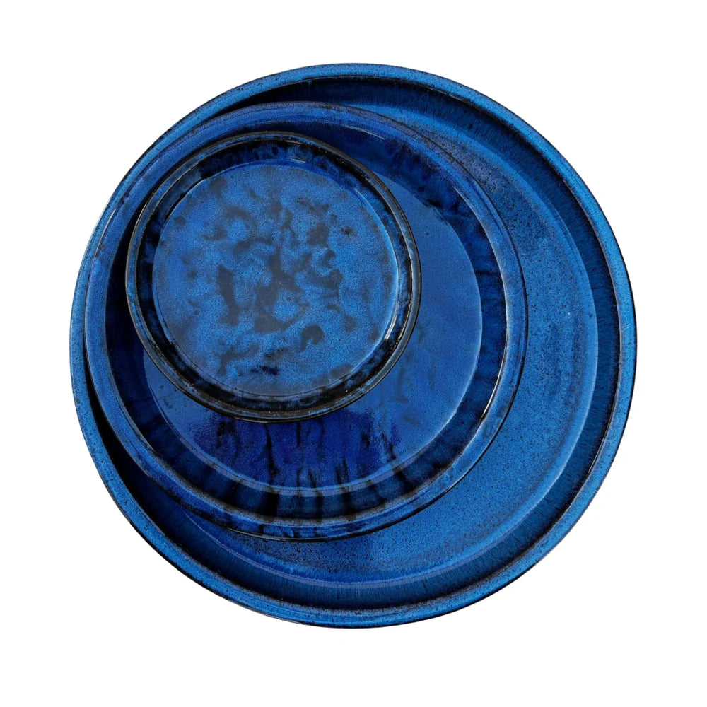 Untersetzer für Blumentopf – Antikblau