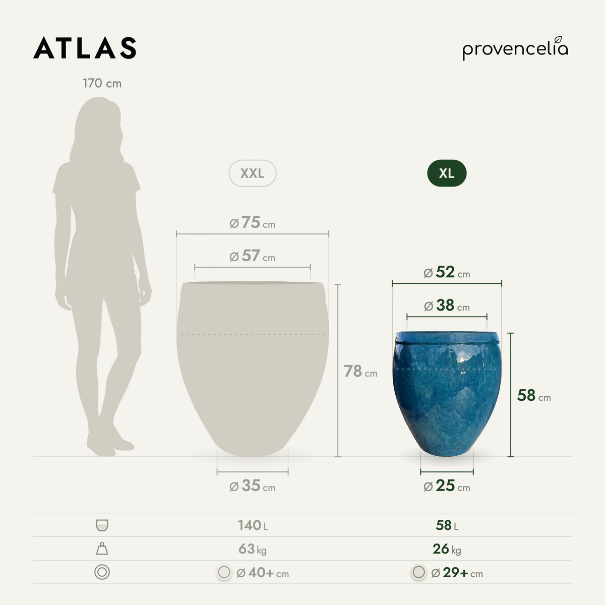 ATLAS XL – Maße