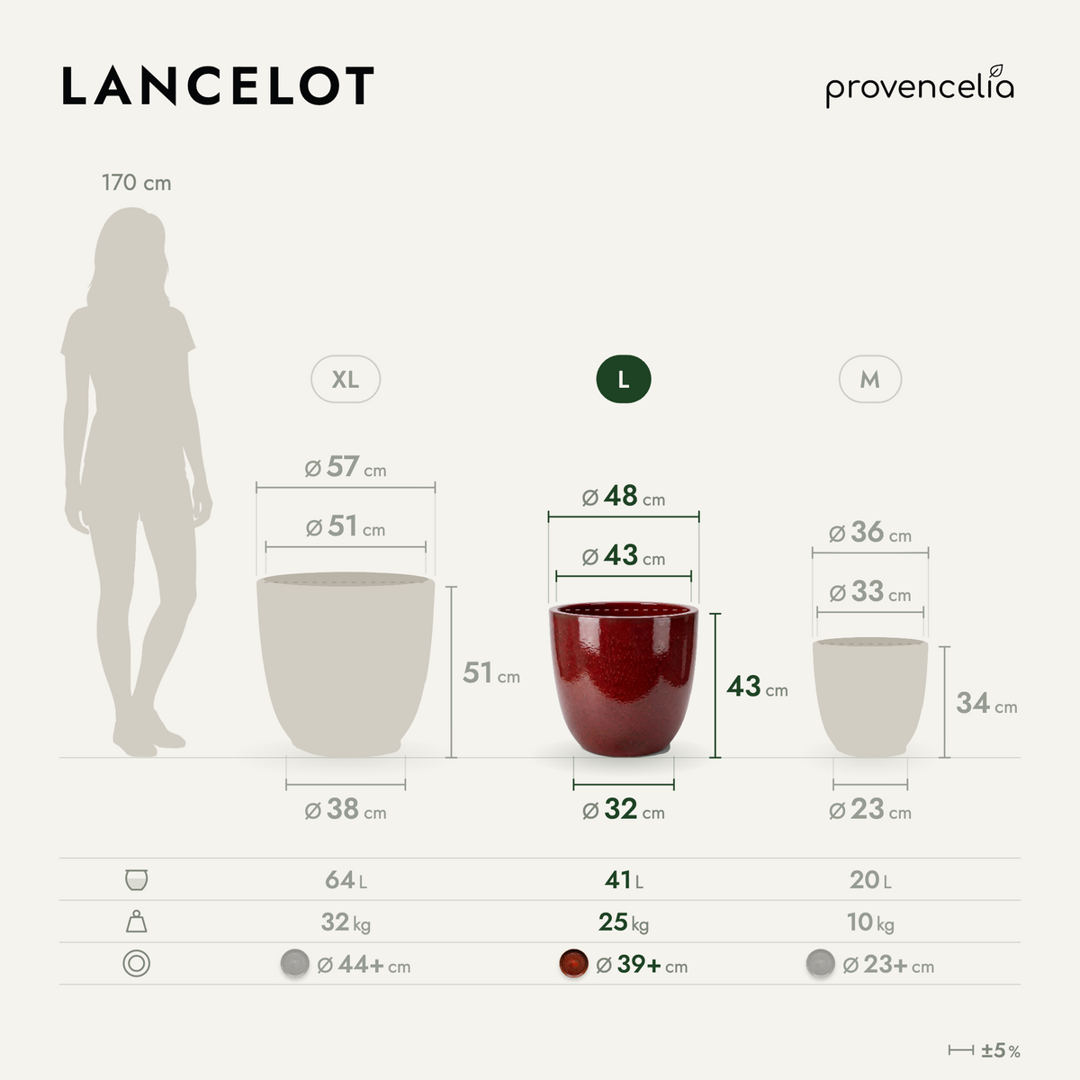LANCELOT L – Maße
