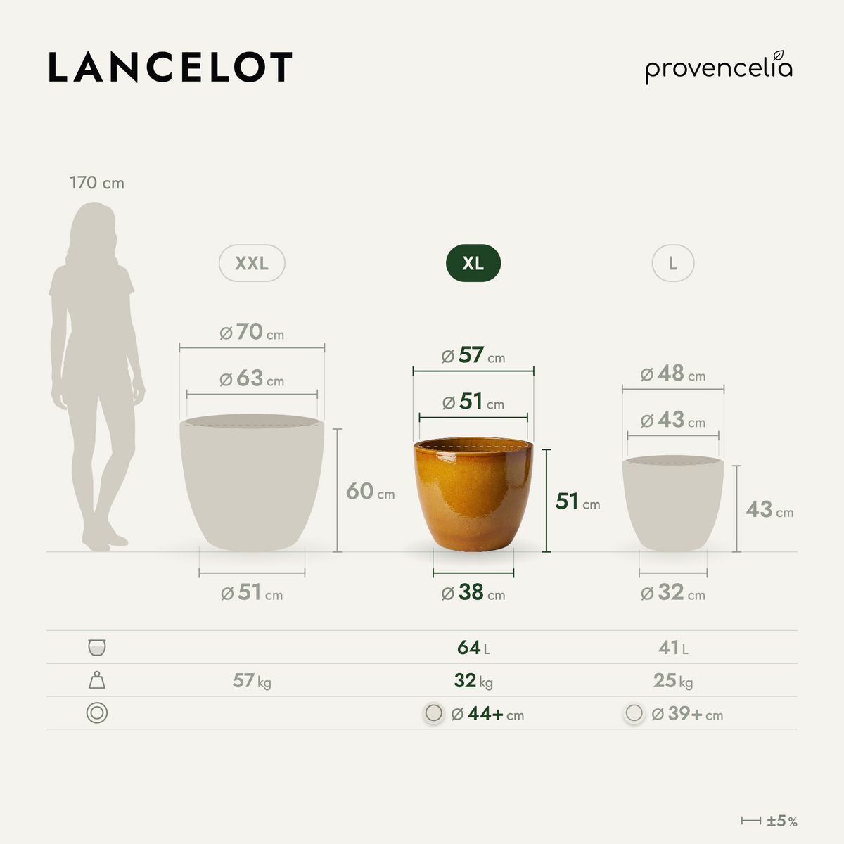 LANCELOT XL – Maße