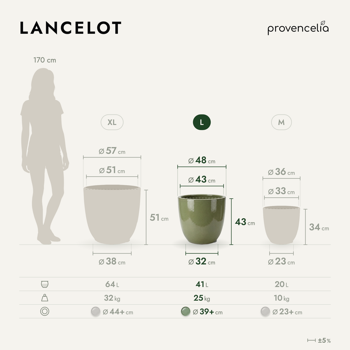 LANCELOT L – Maße