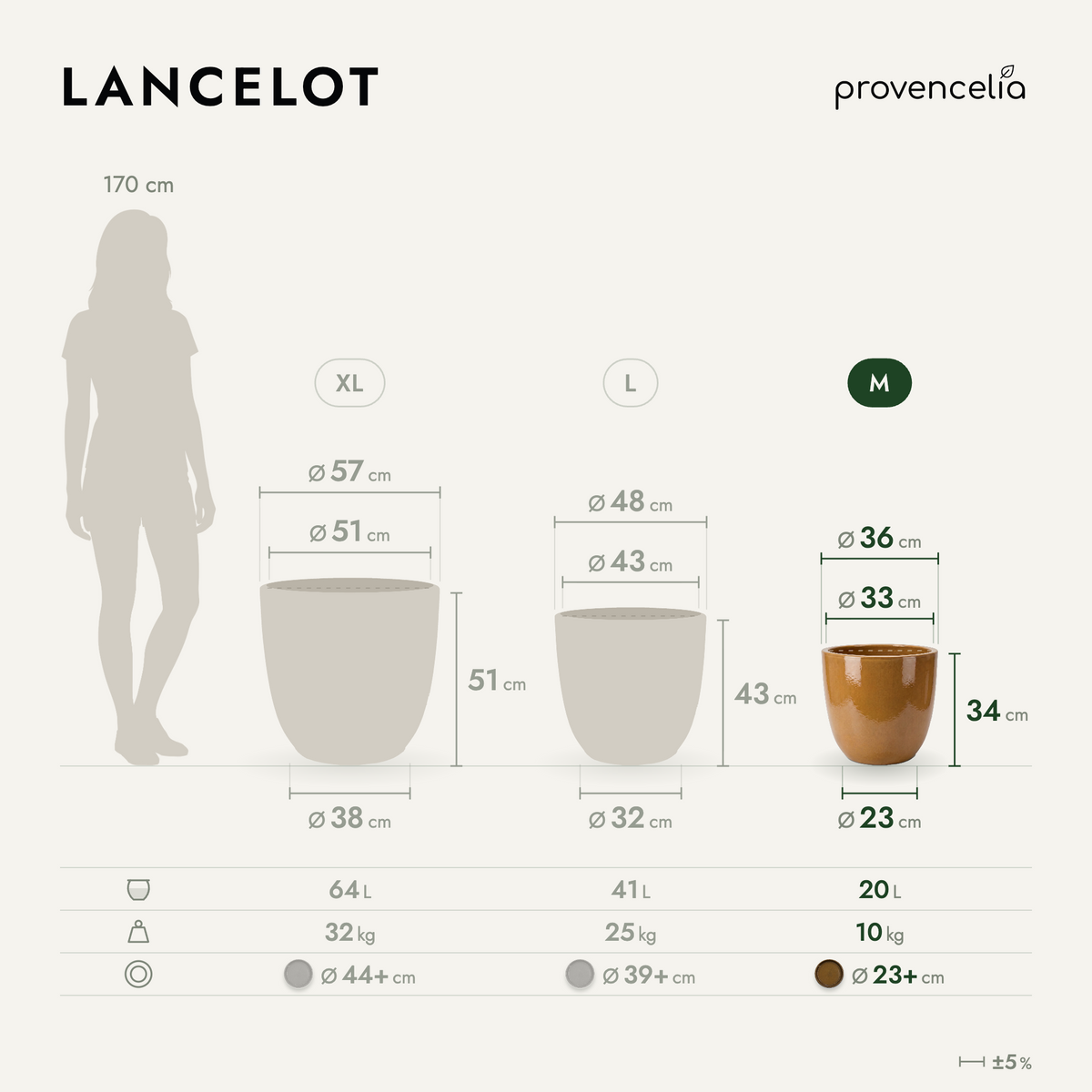 LANCELOT M – Maße