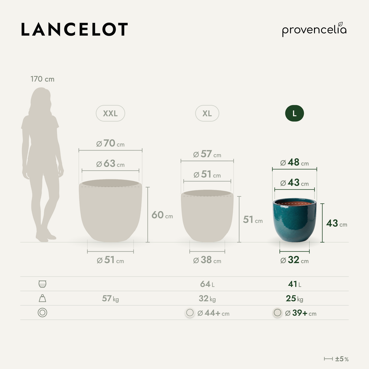 LANCELOT L – Maße