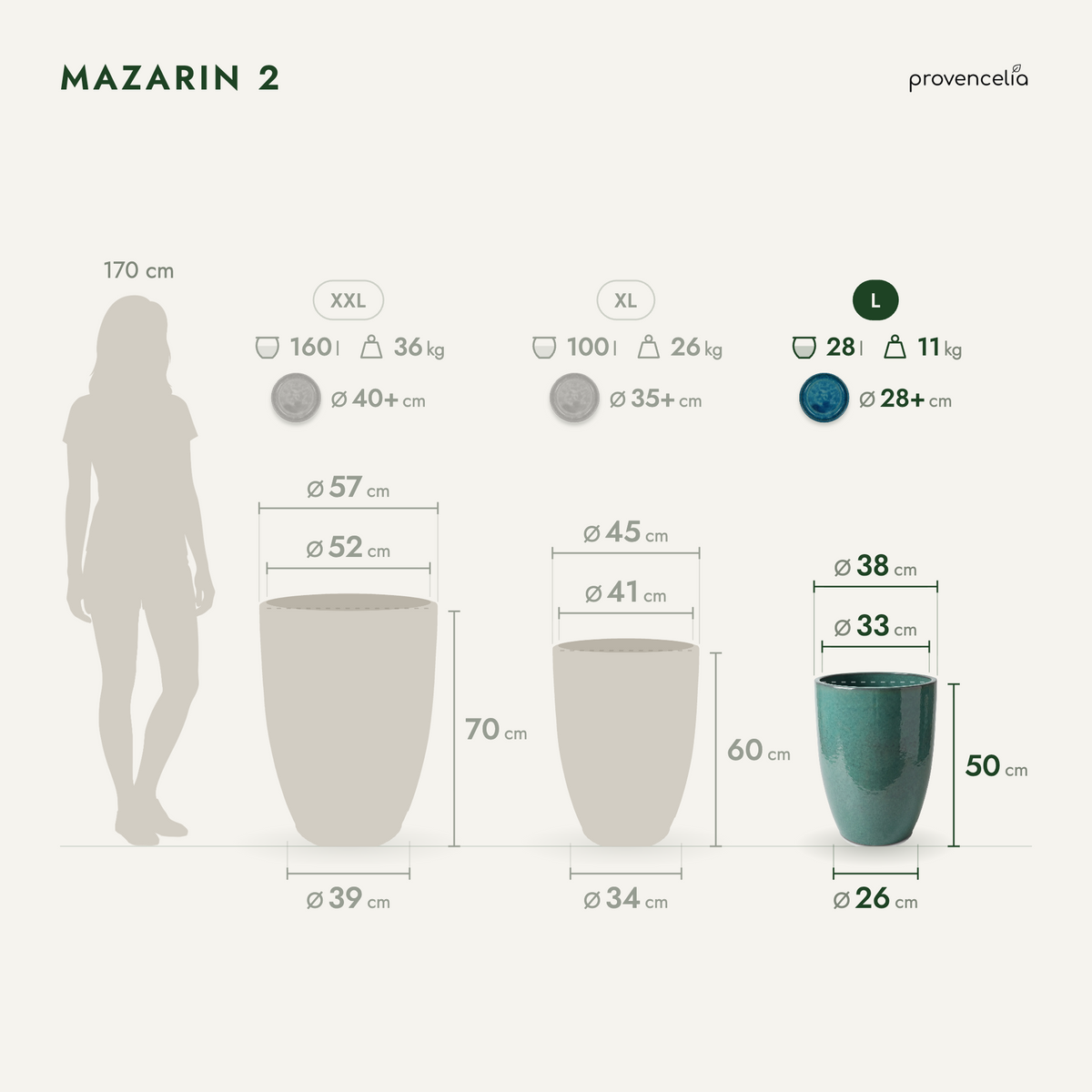 Keramik-Pflanzkübel Mazarin 2 – glasierte Reliefstruktur