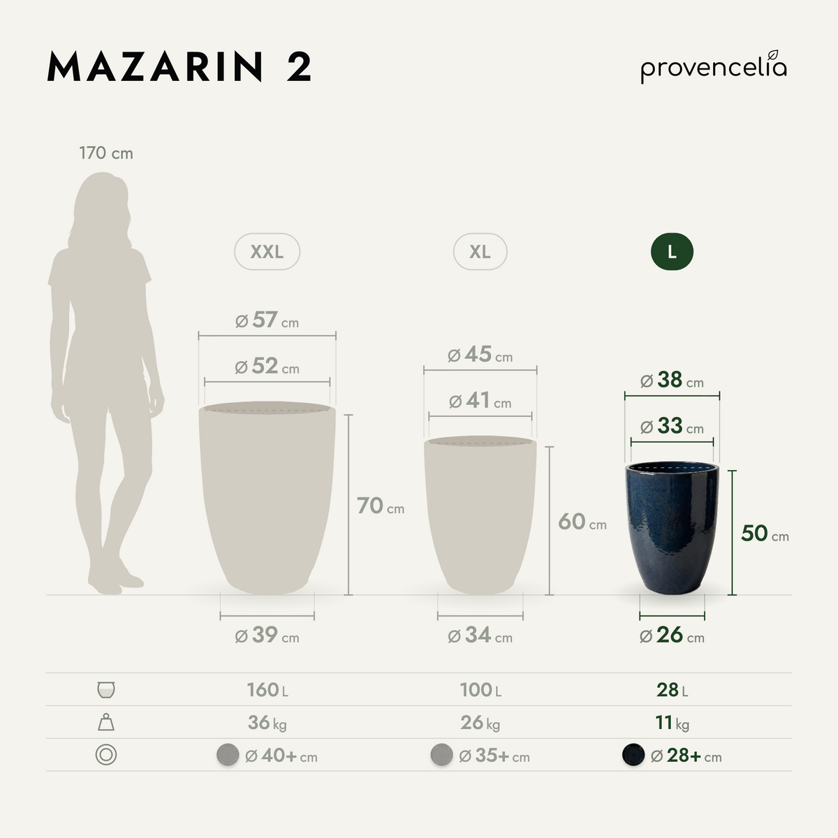 MAZARIN 2 L – Maße