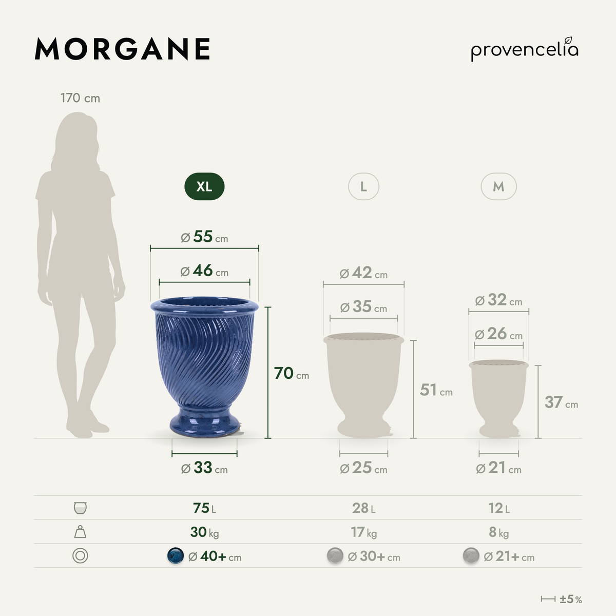 MORGANE XL – Maße