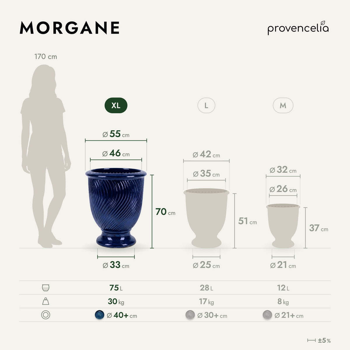 MORGANE XL – Maße