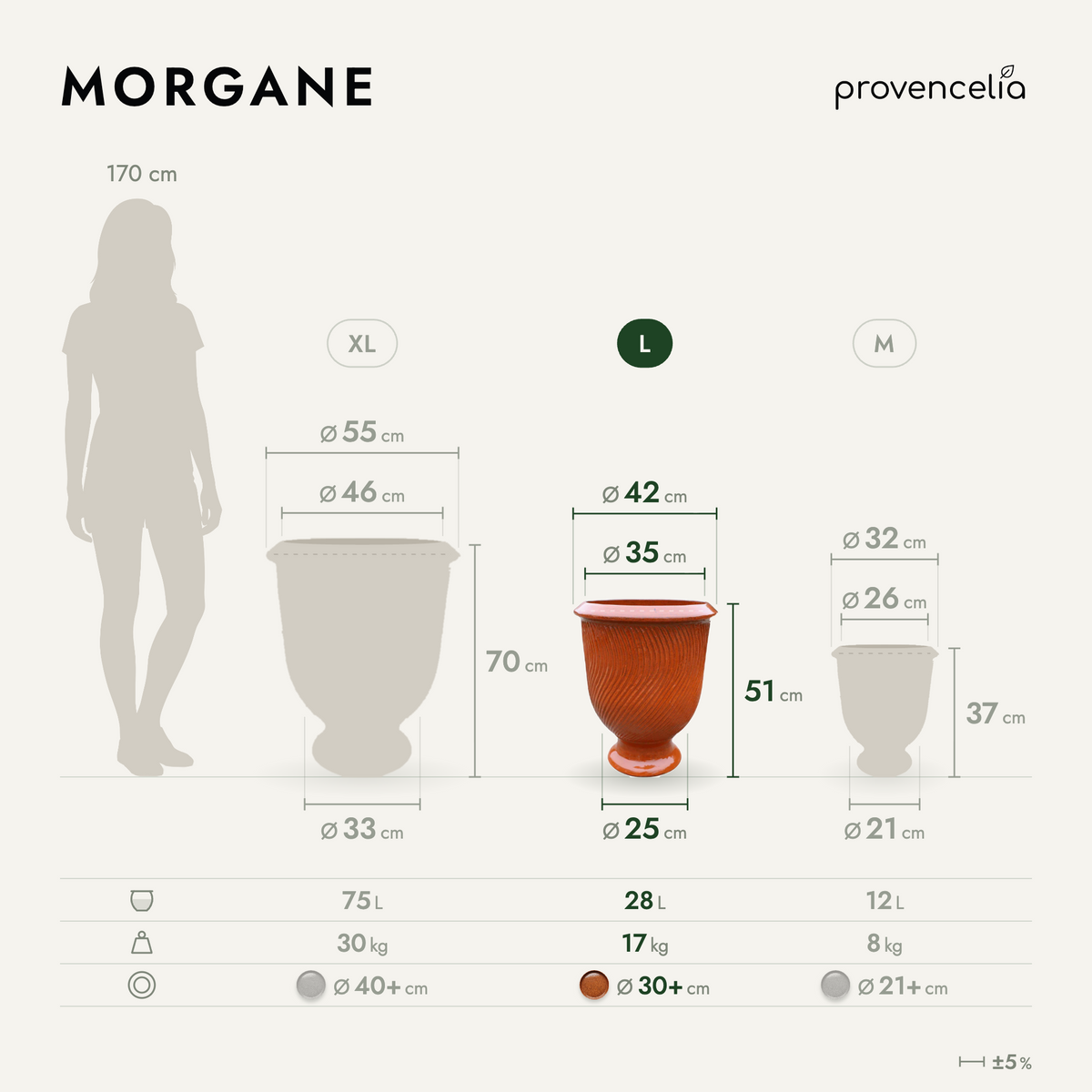 MORGANE L – Maße