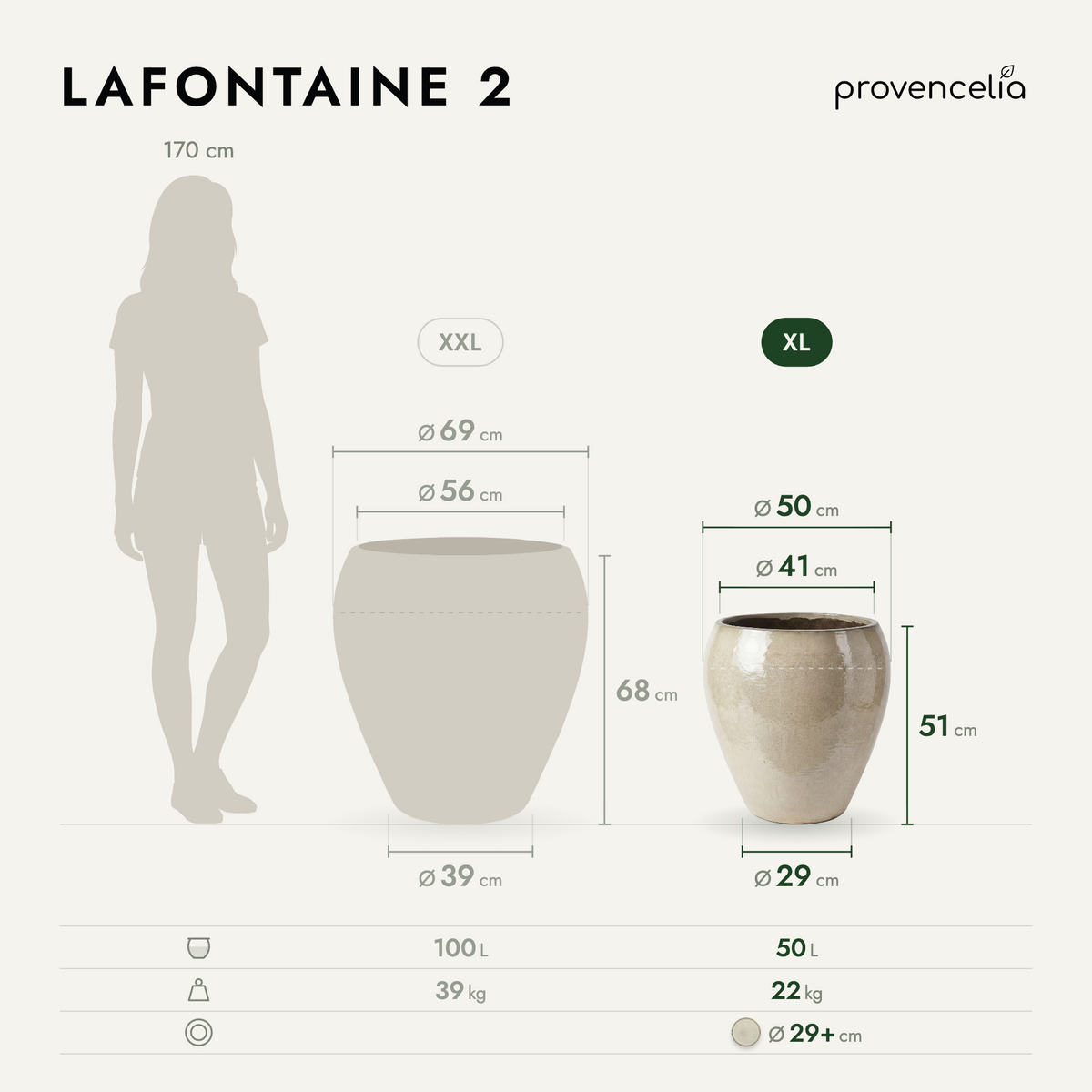 LAFONTAINE 2 XL – Maße