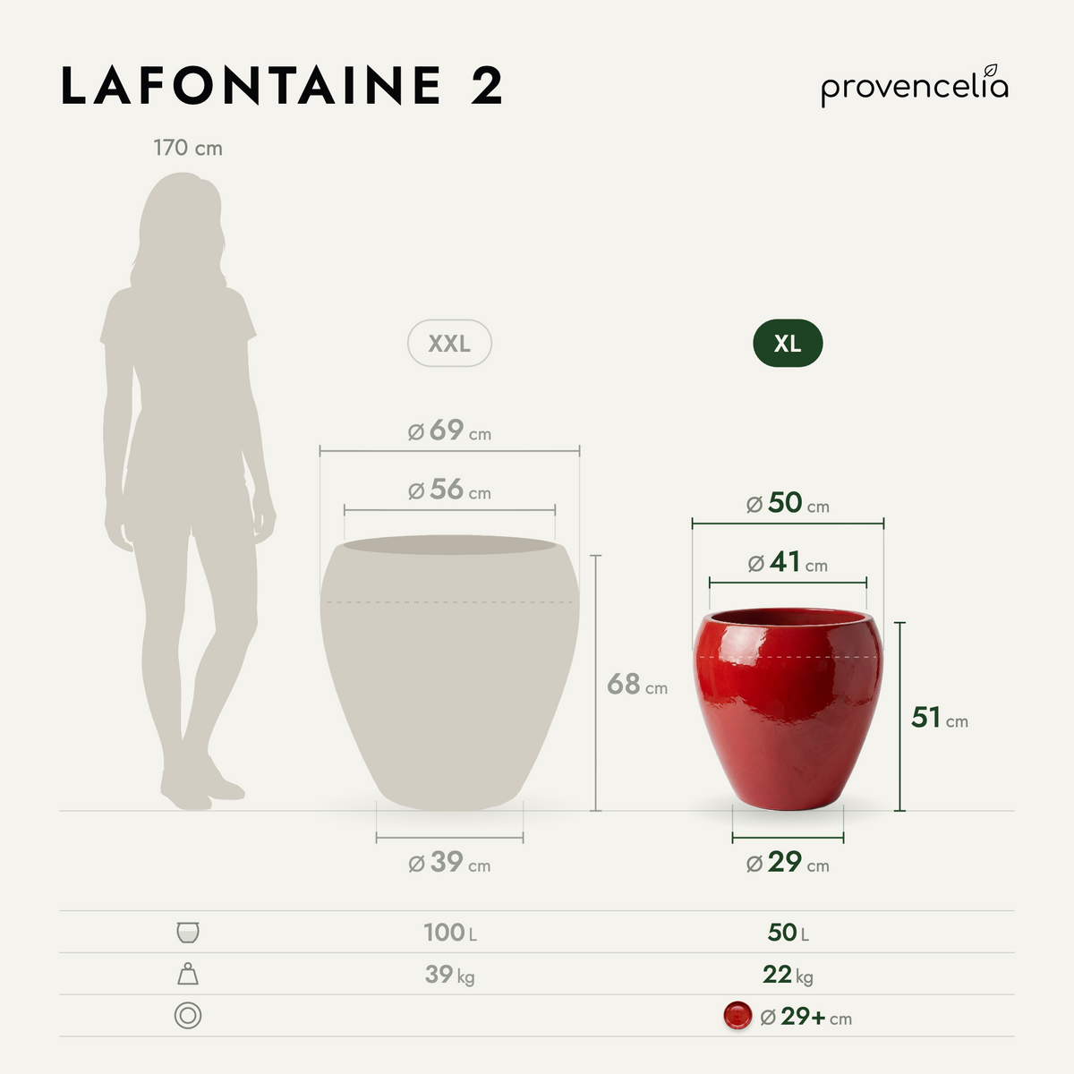 LAFONTAINE 2 XL – Maße