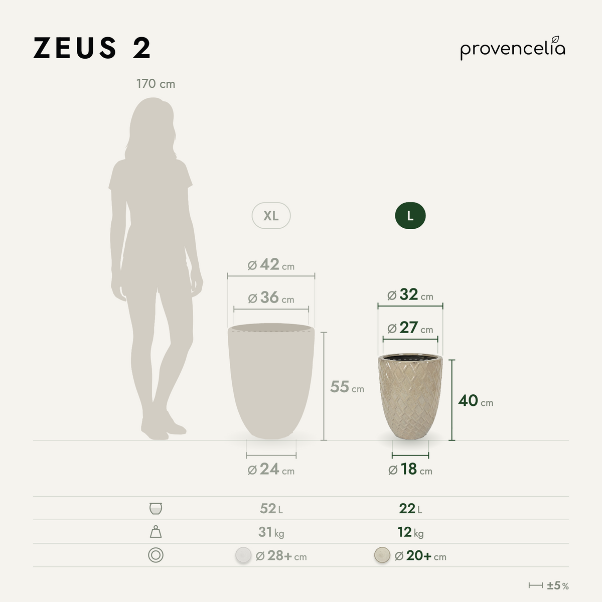 ZEUS 2 L – Maße