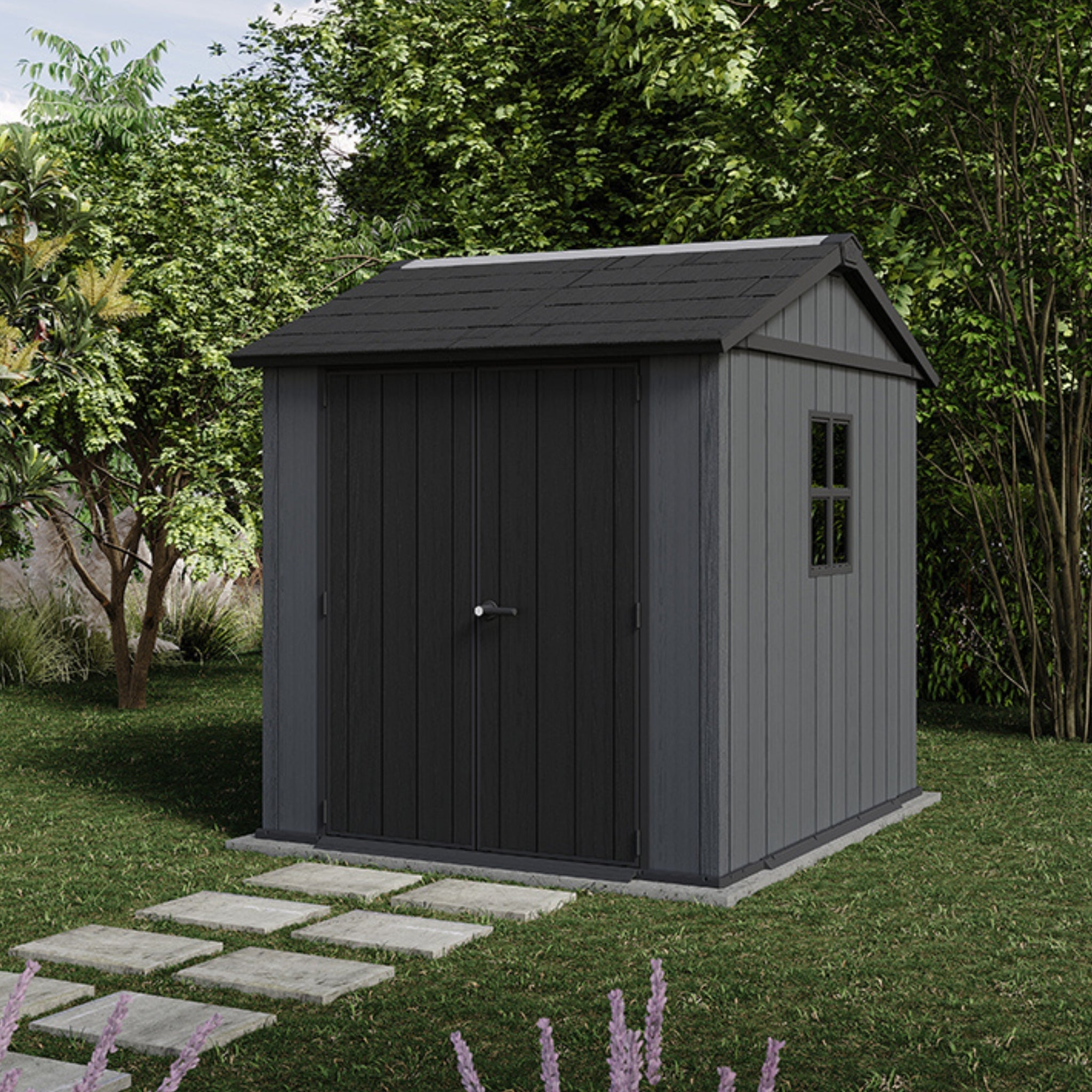 Keter Newton Plus 7×7,5 — Gartenhaus, Grau