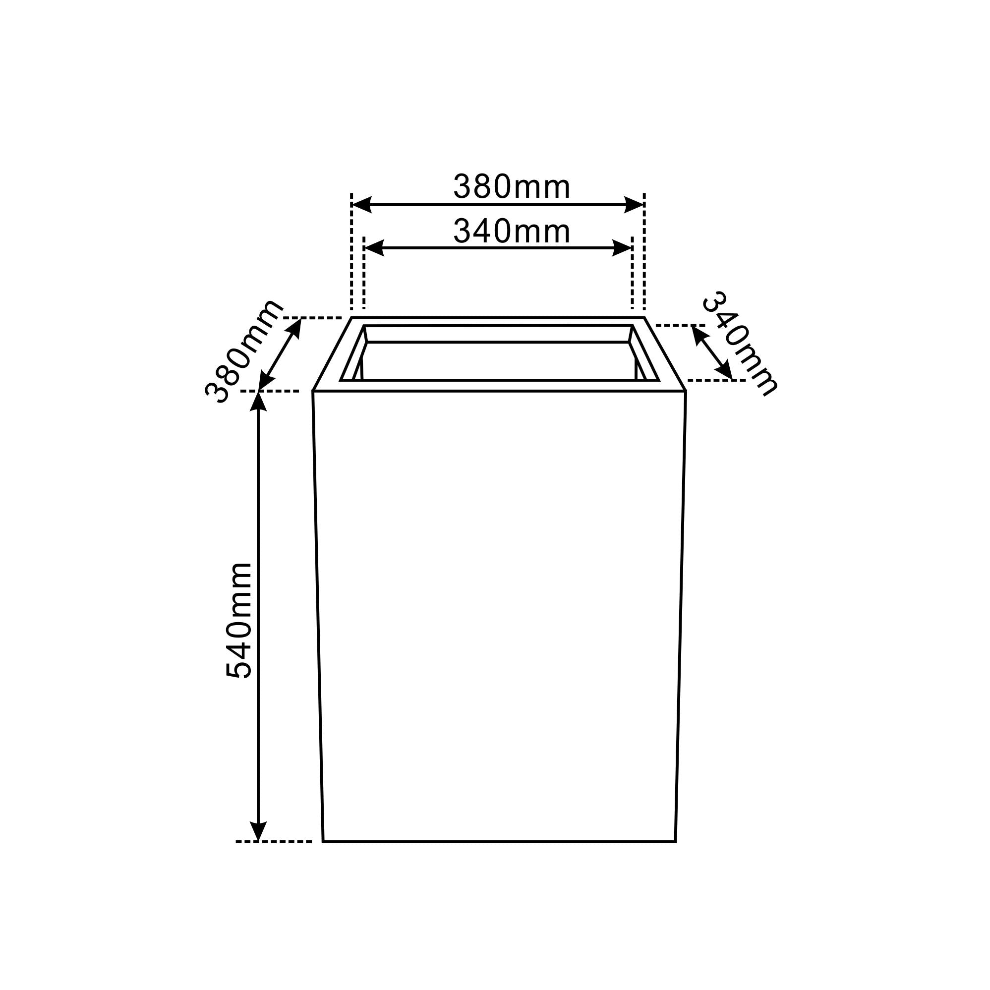 Pflanzkübel Beton Dunkelgrau 38×38×54 cm – Kubix, frostfest & robust