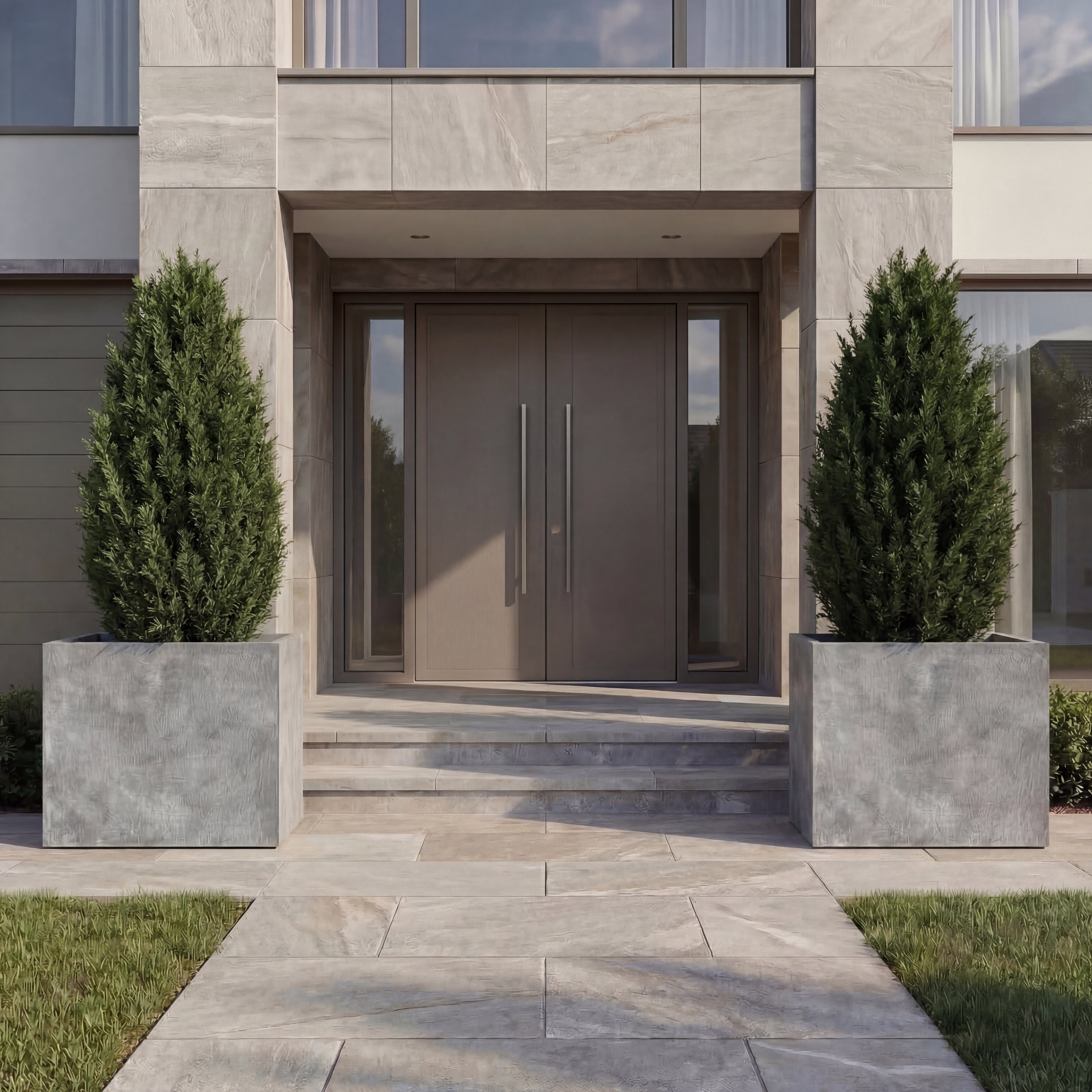 Beton-Pflanzkübel Alpha – Dunkelgrau