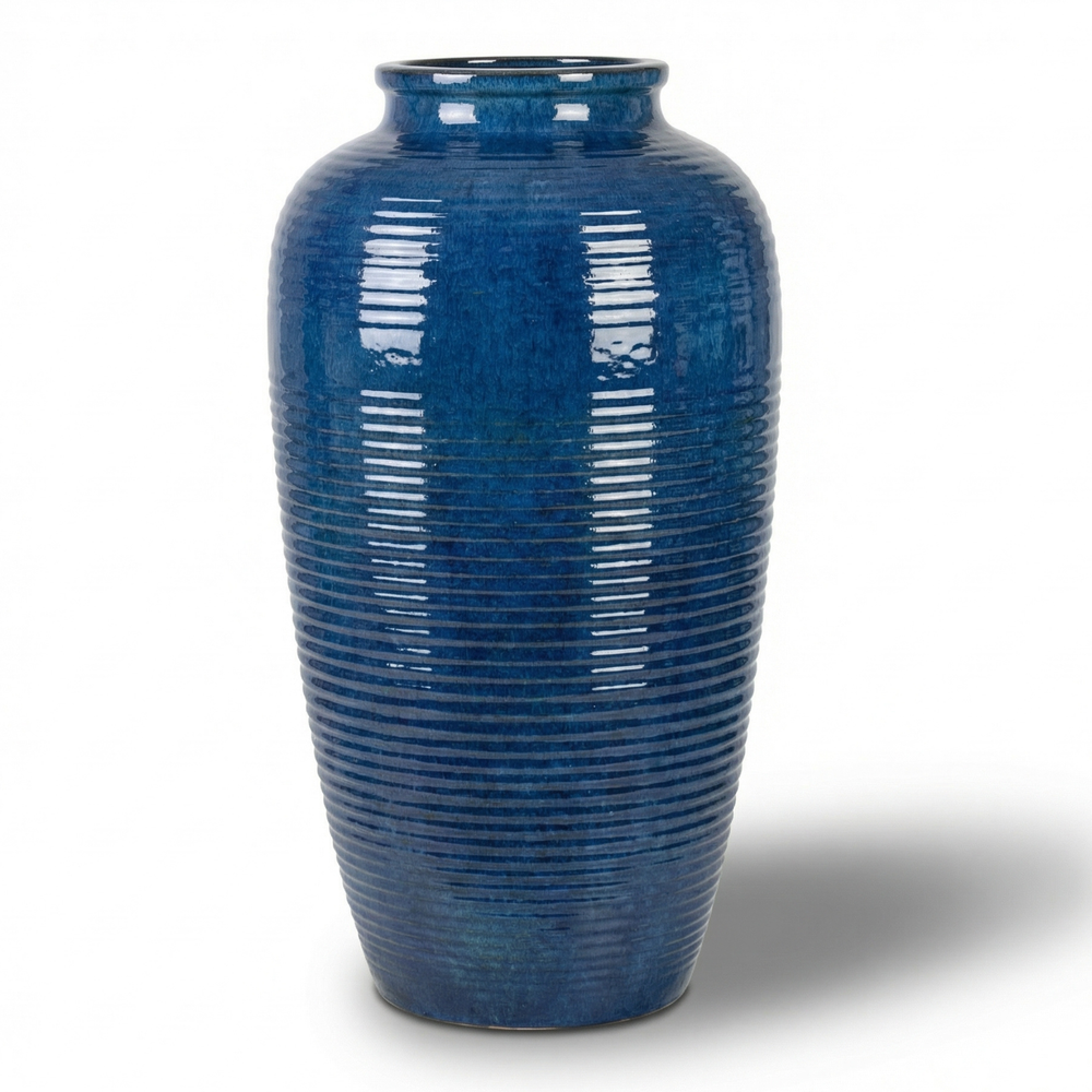 Keramik-Pflanzkübel ARCHIMEDE - Meeresblau