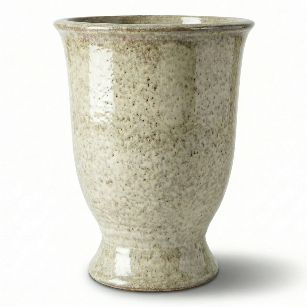 Keramik-Pflanzkübel ARTHUR - Tigerweiß - XXL: 55 x 69 cm