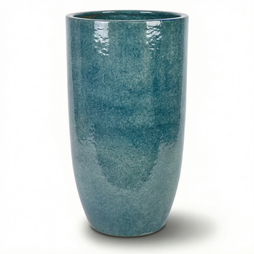 Keramik-Pflanzkübel ATHENA - Blau - XL (31 x 70 cm)