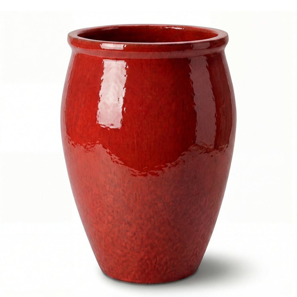 Keramik Pflanzkübel BACCHUS - Tropisches Rot - XL (36 cm x 52 cm)