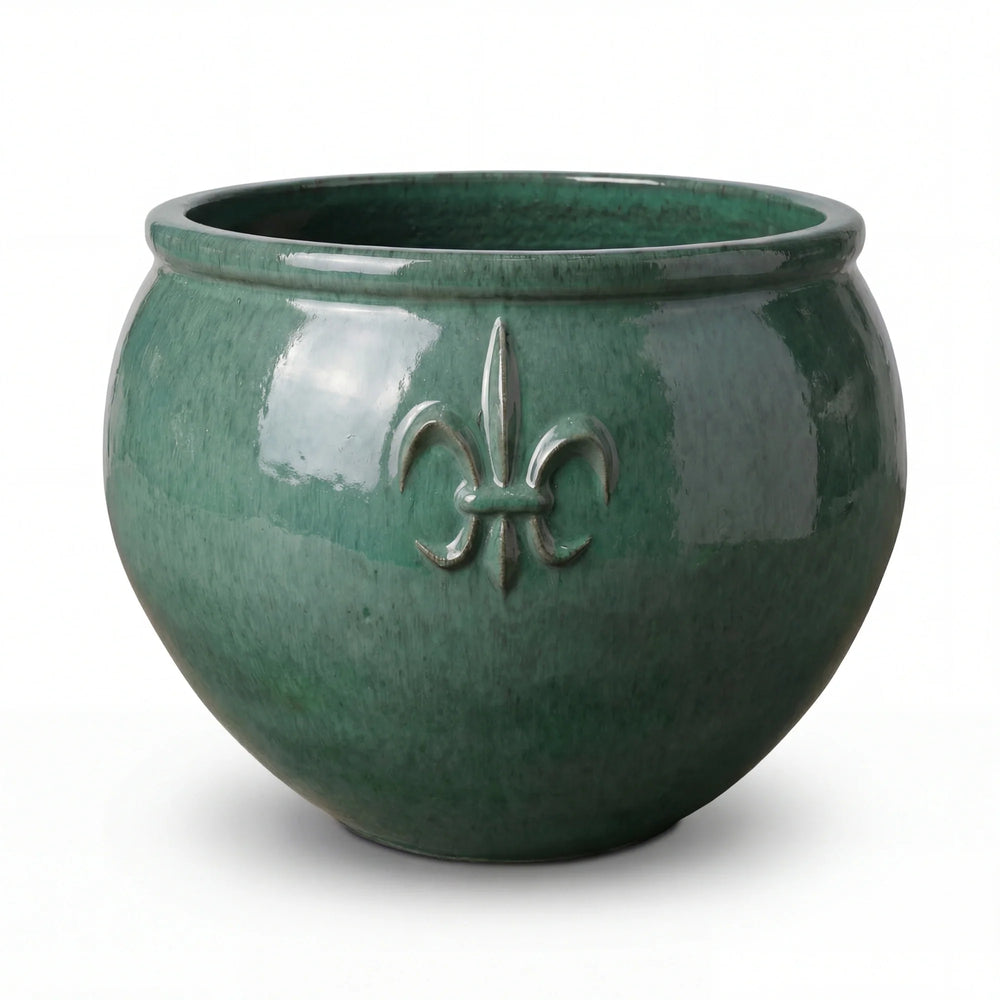 XXL Keramik-Pflanzkübel CLOVIS - Jade - XXL (85 cm x 64 cm)