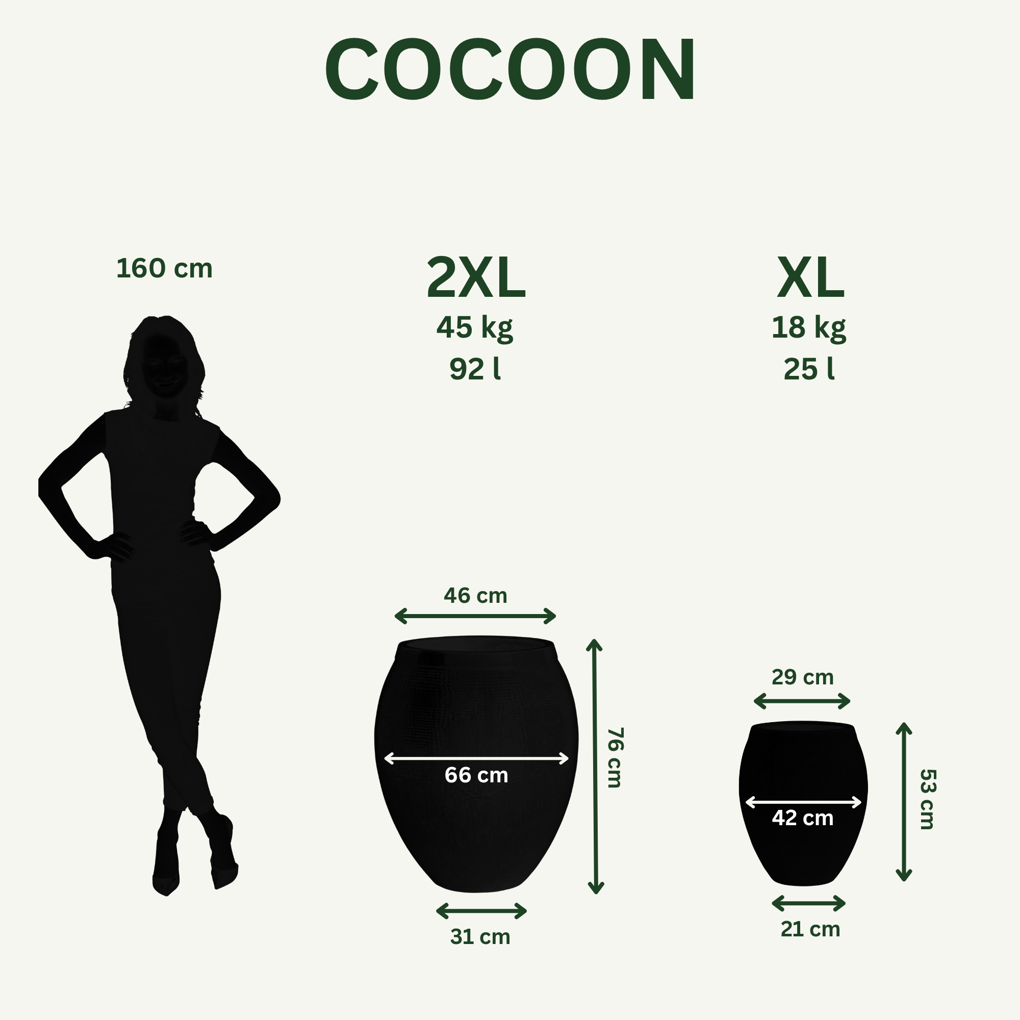 Pflanzkübel Cocoon Ozeanblau XL 42×53 cm | Provencelia