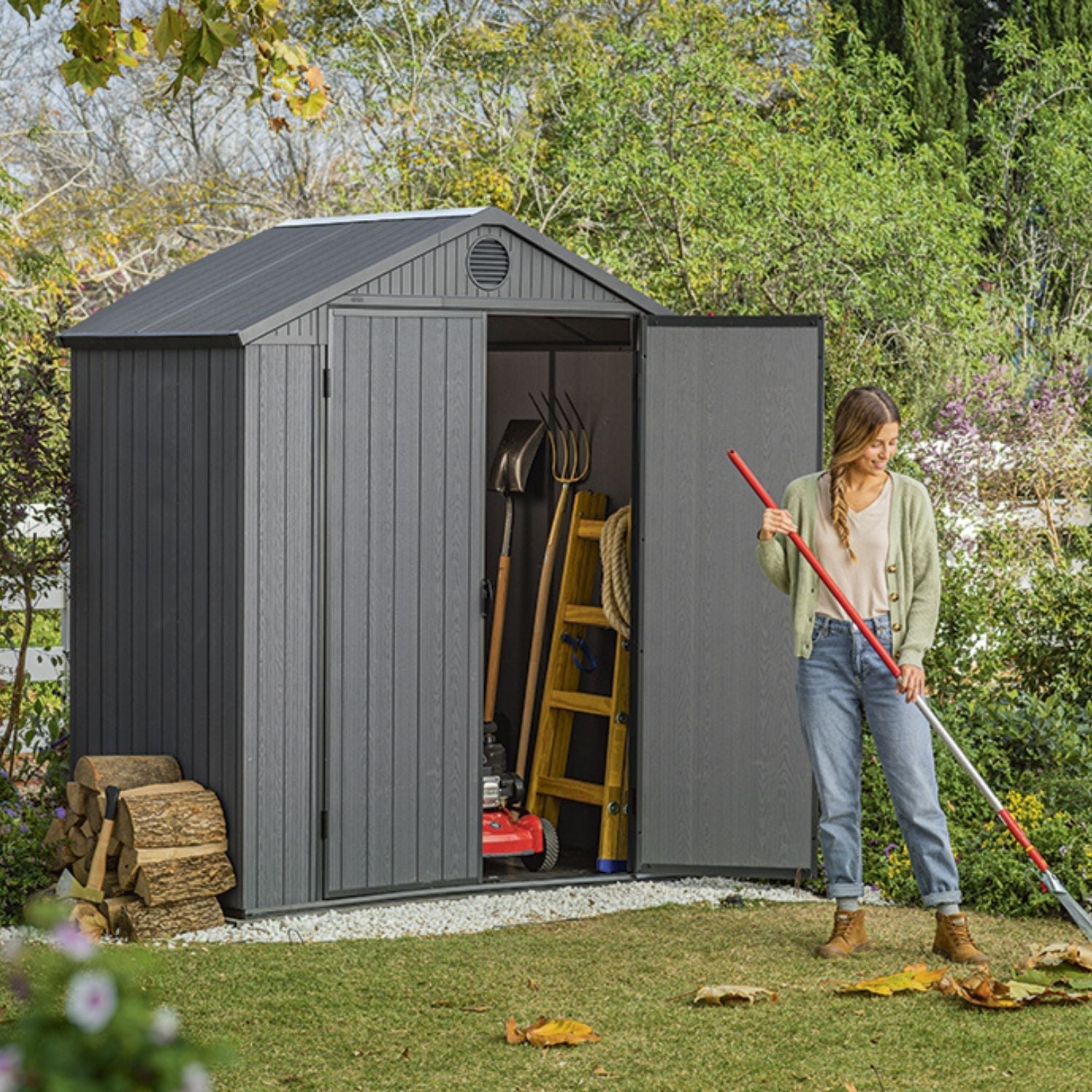 Keter Darwin 6×4 — Gartenhaus, Grau