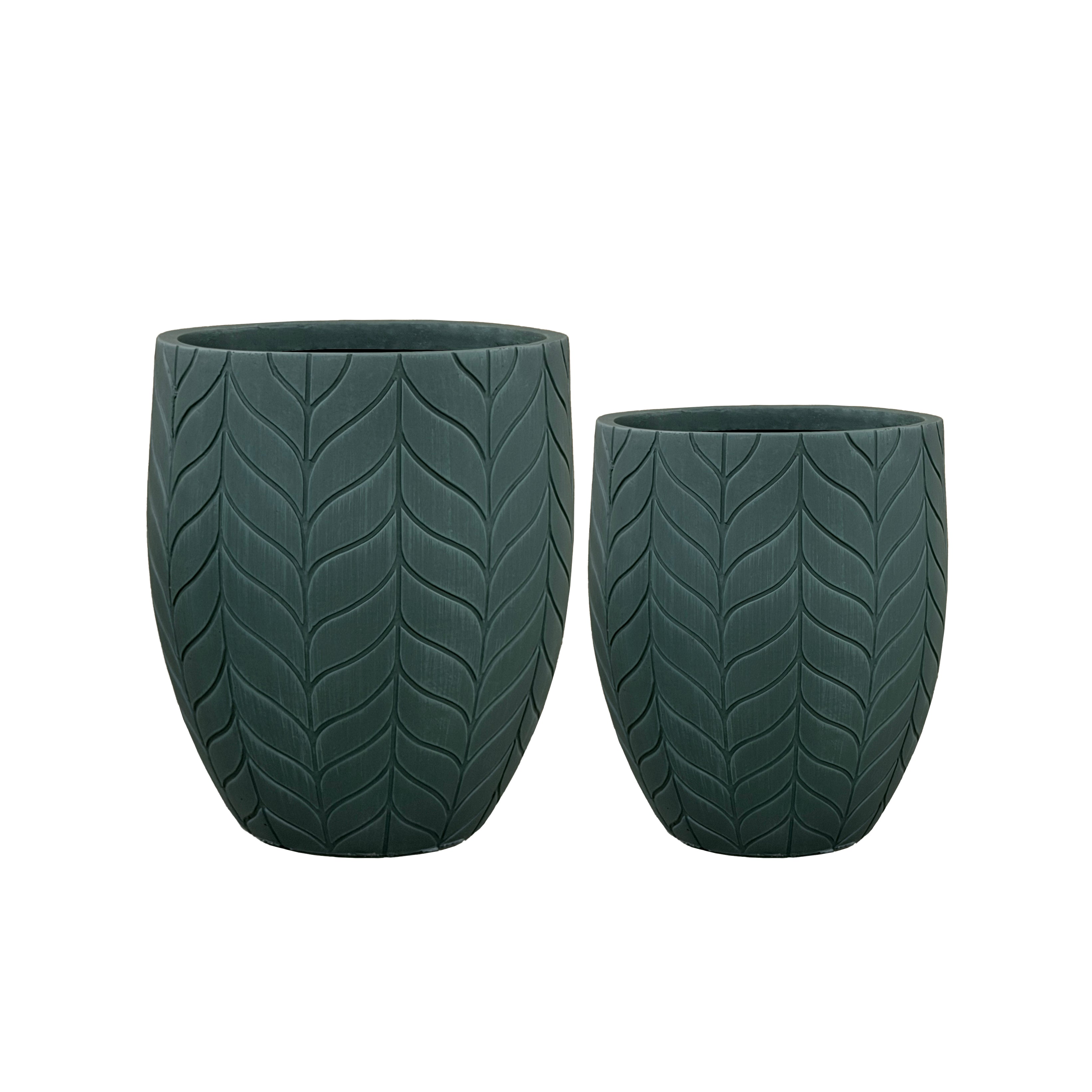 Betonblumentopf Essence – Dunkelgrün