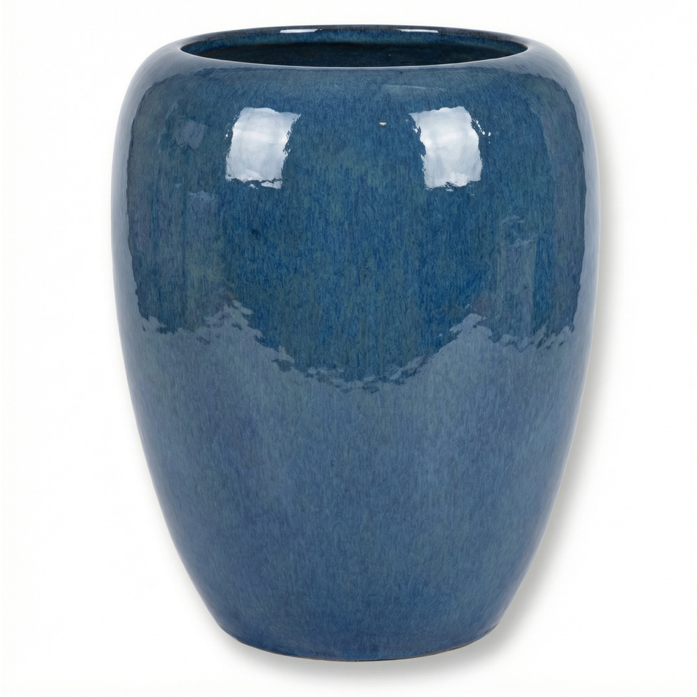 Pflanzkübel Galilee Meeresblau XL — Keramik, glasiert | Provencelia