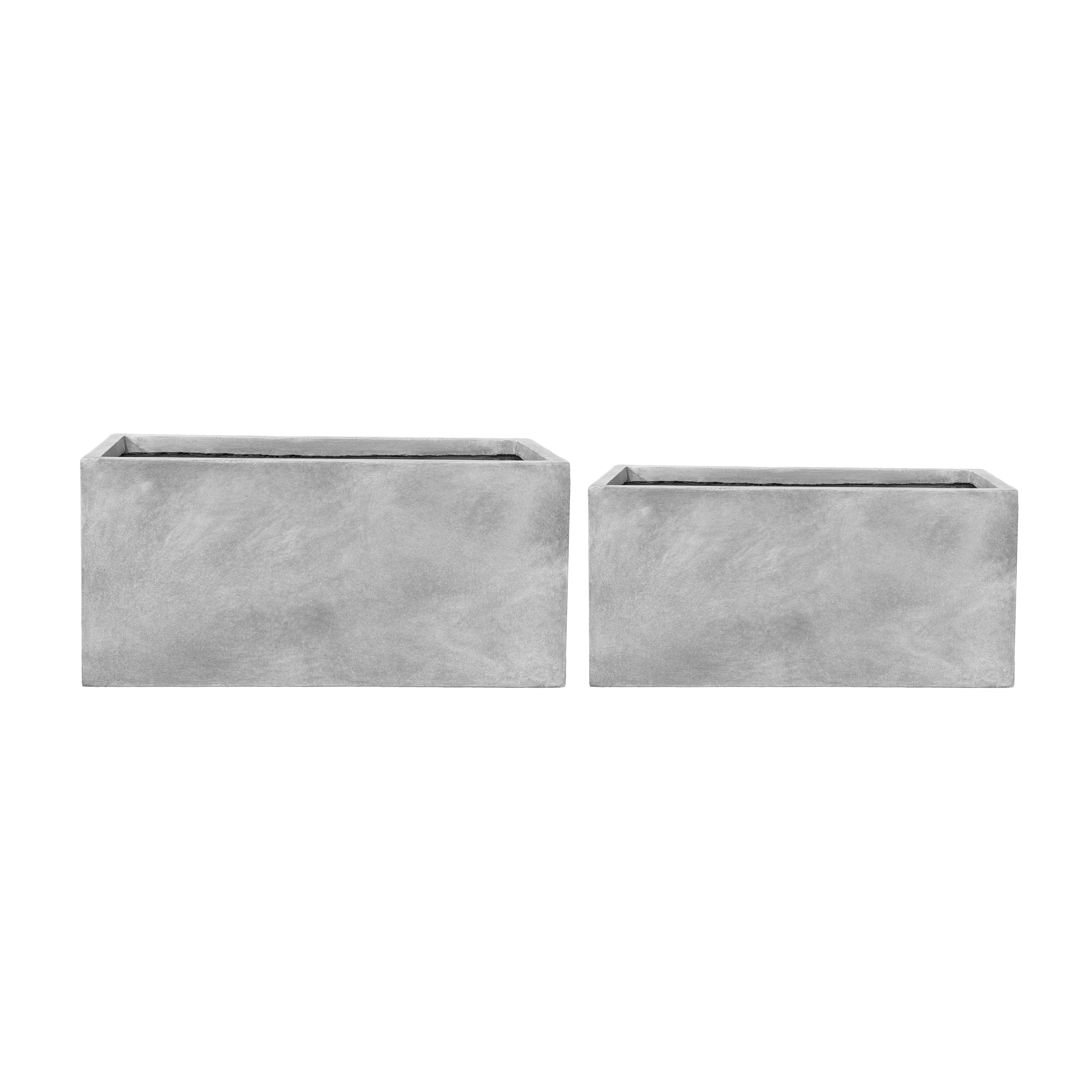 Pflanzkübel Beton Hellgrau 99×46×46 cm – Horizon, frostfest & robust