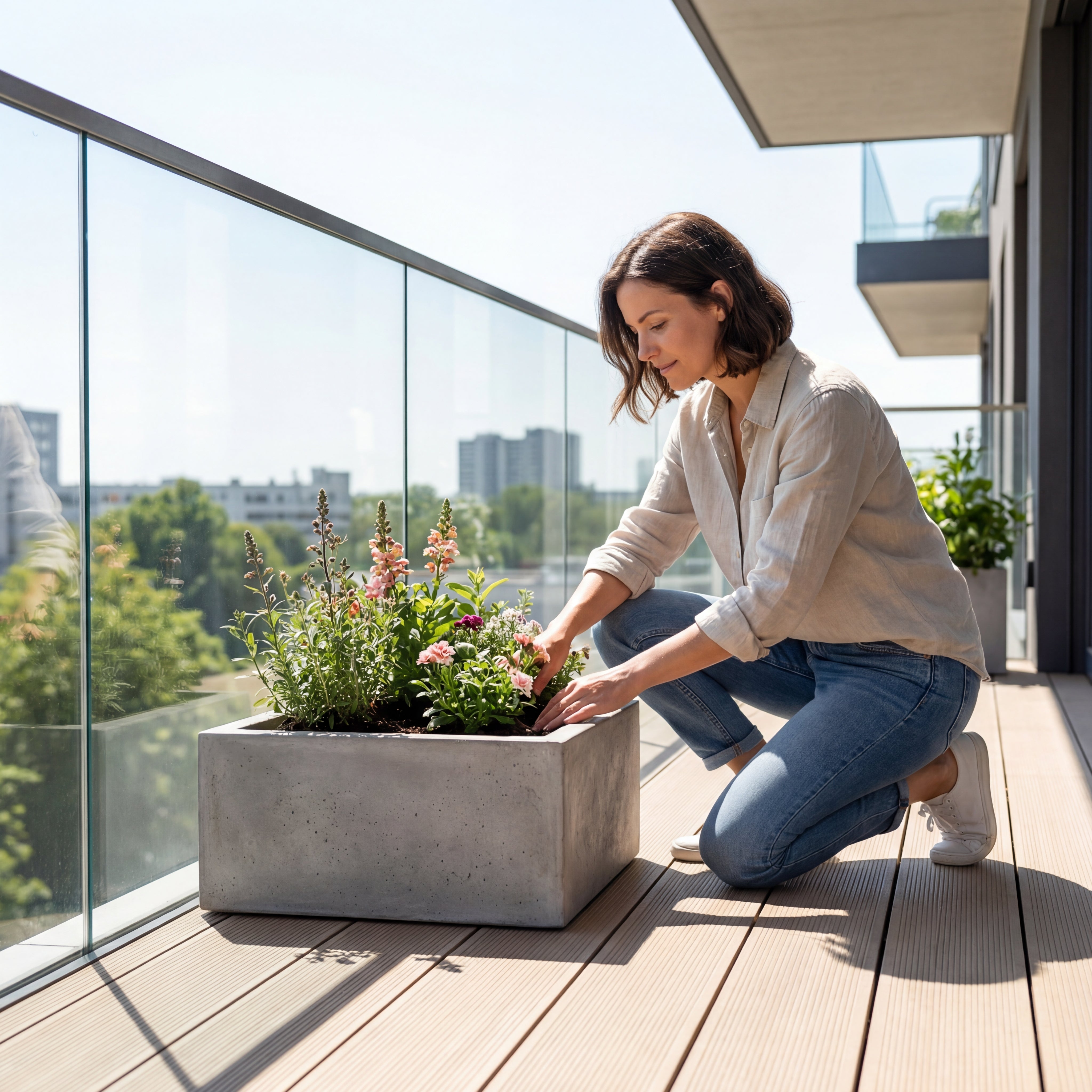 Betonový květináč HORIZON - doplňující náhled
