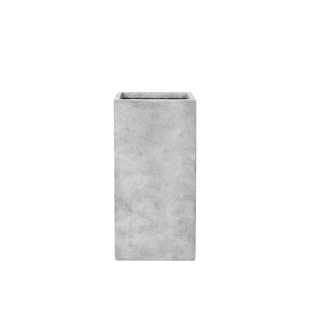 Beton-Pflanzkübel Kubix (35 x 35 x 70 cm) – Hellgrau