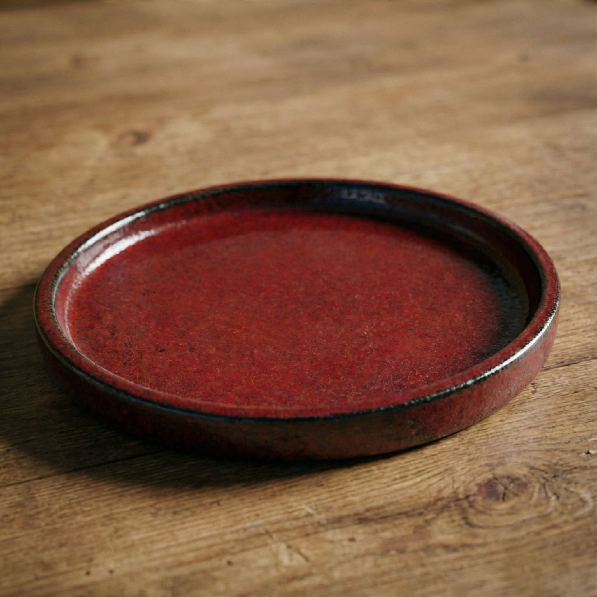 Untersetzer für Blumentopf – Tropenrot