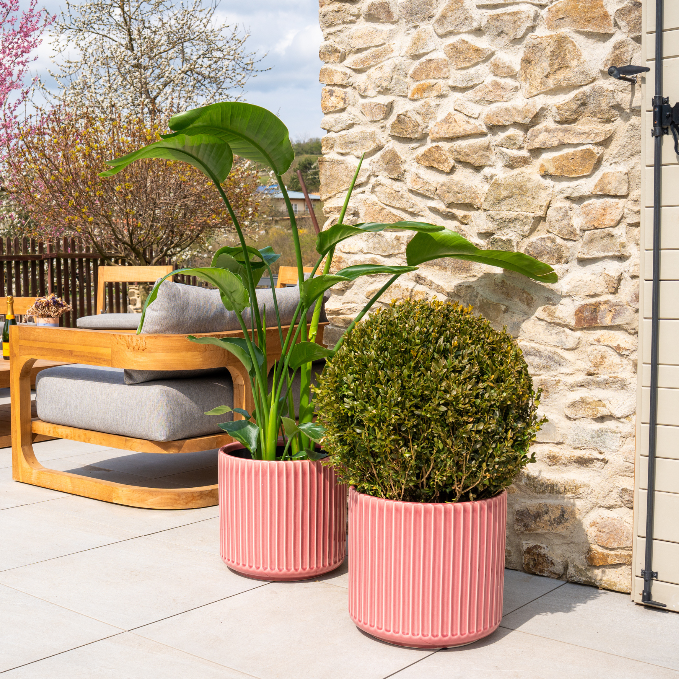 Keramik-Blumentopf LONDON – Rosa