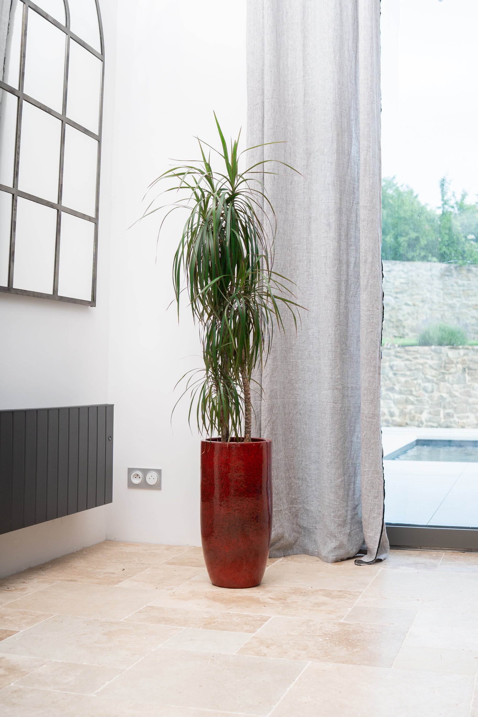 Keramik-Blumentopf Athena - Tropisches Rot