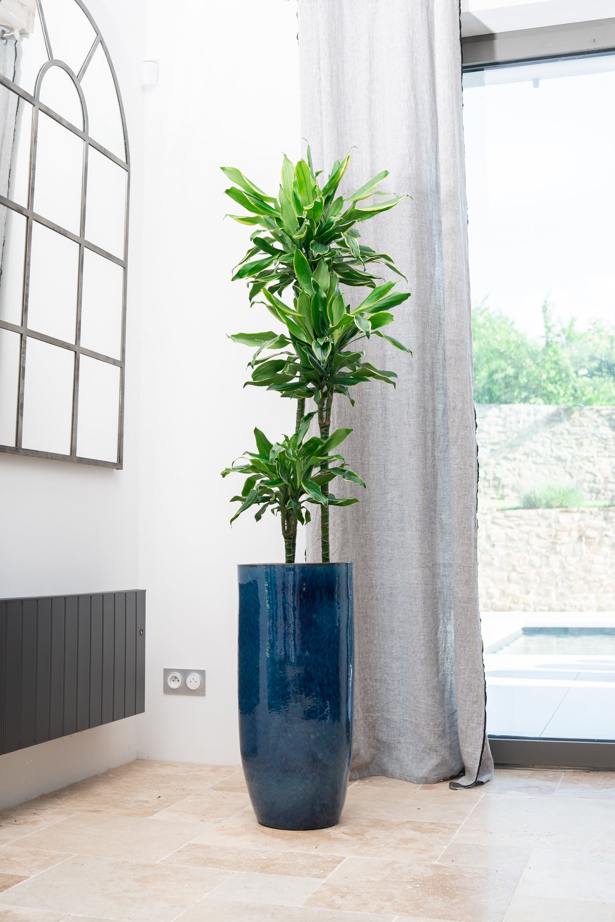 Keramik-Blumentopf Athena - Seeblau