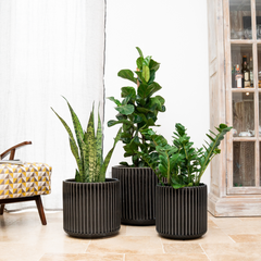 Keramický květináč London - Šedá