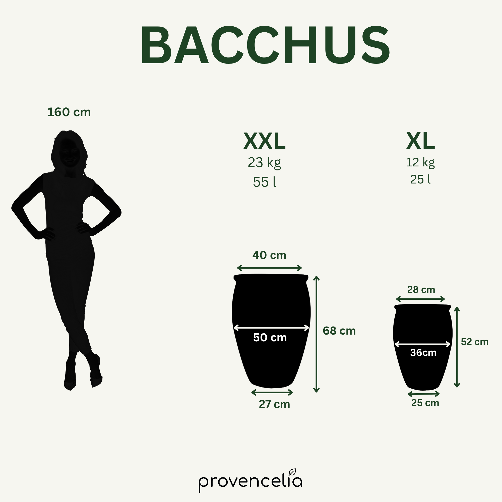 Keramik-Blumentopf BACCHUS - Olivgrün
