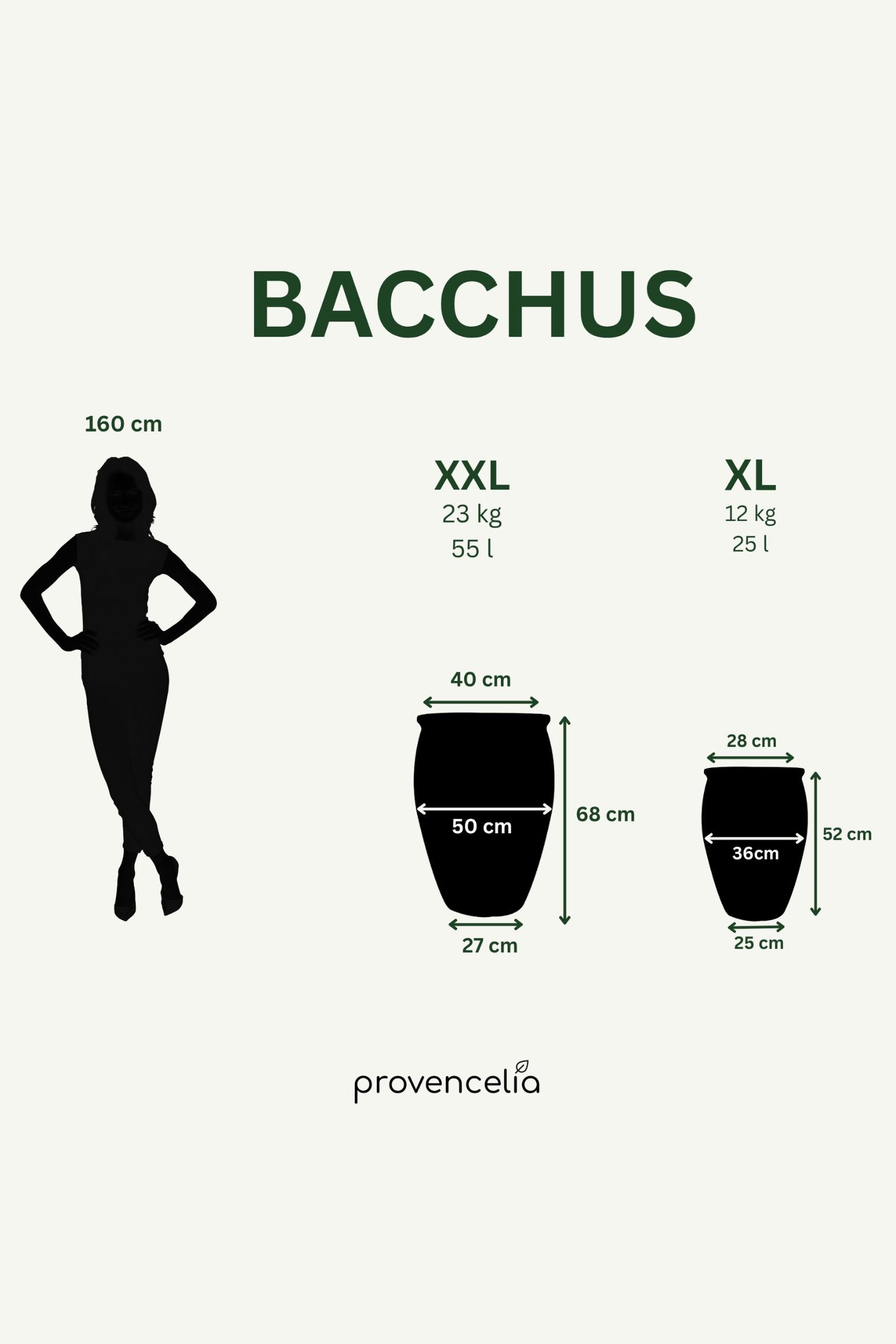 Keramik-Blumentopf BACCHUS - Olivgrün