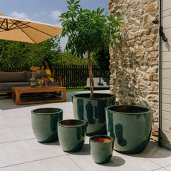Keramik-Pflanzkübel LANCELOT – Jade