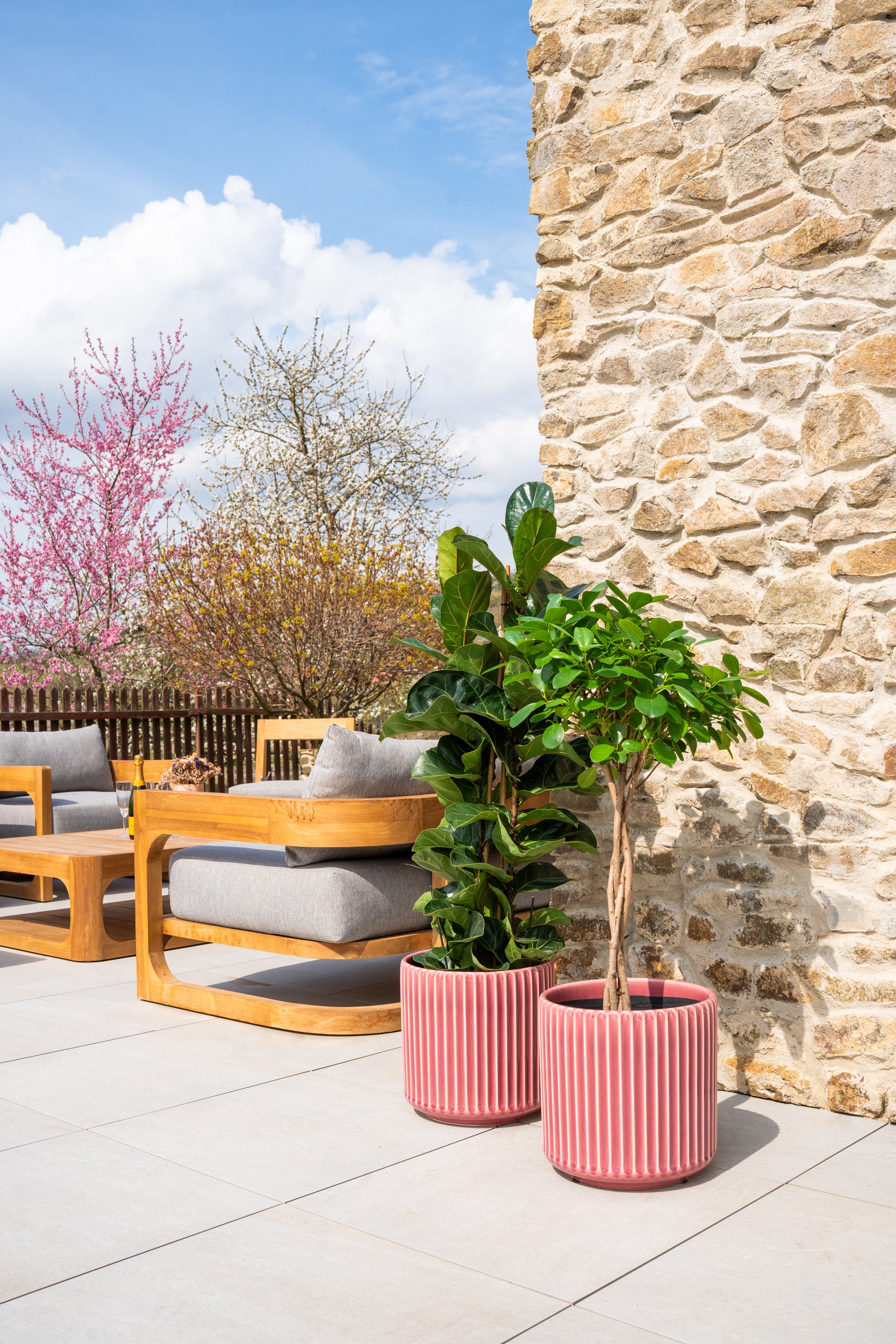Keramischer Blumentopf London – Rosa