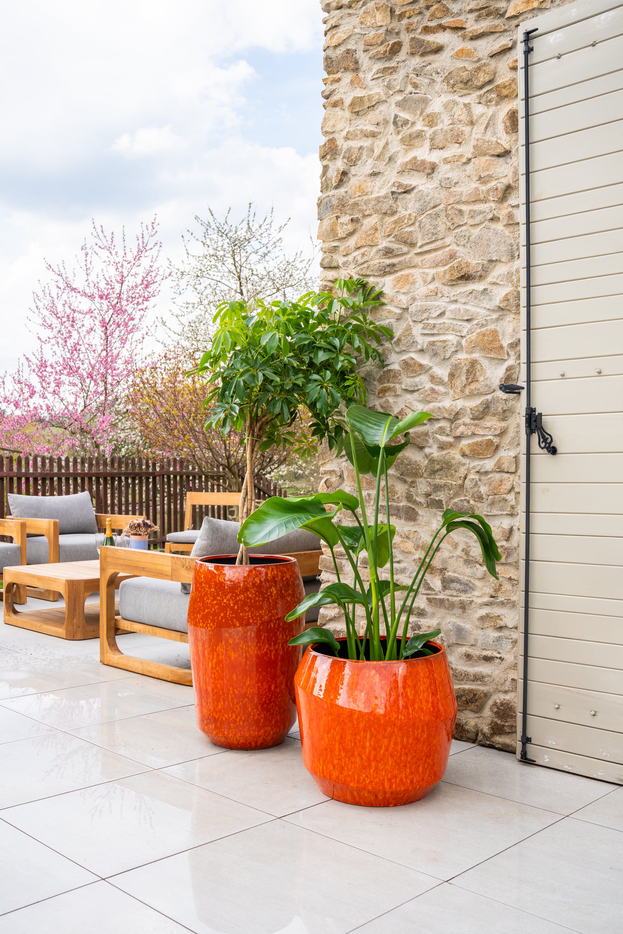 Keramischer Blumentopf Monaco – Orange