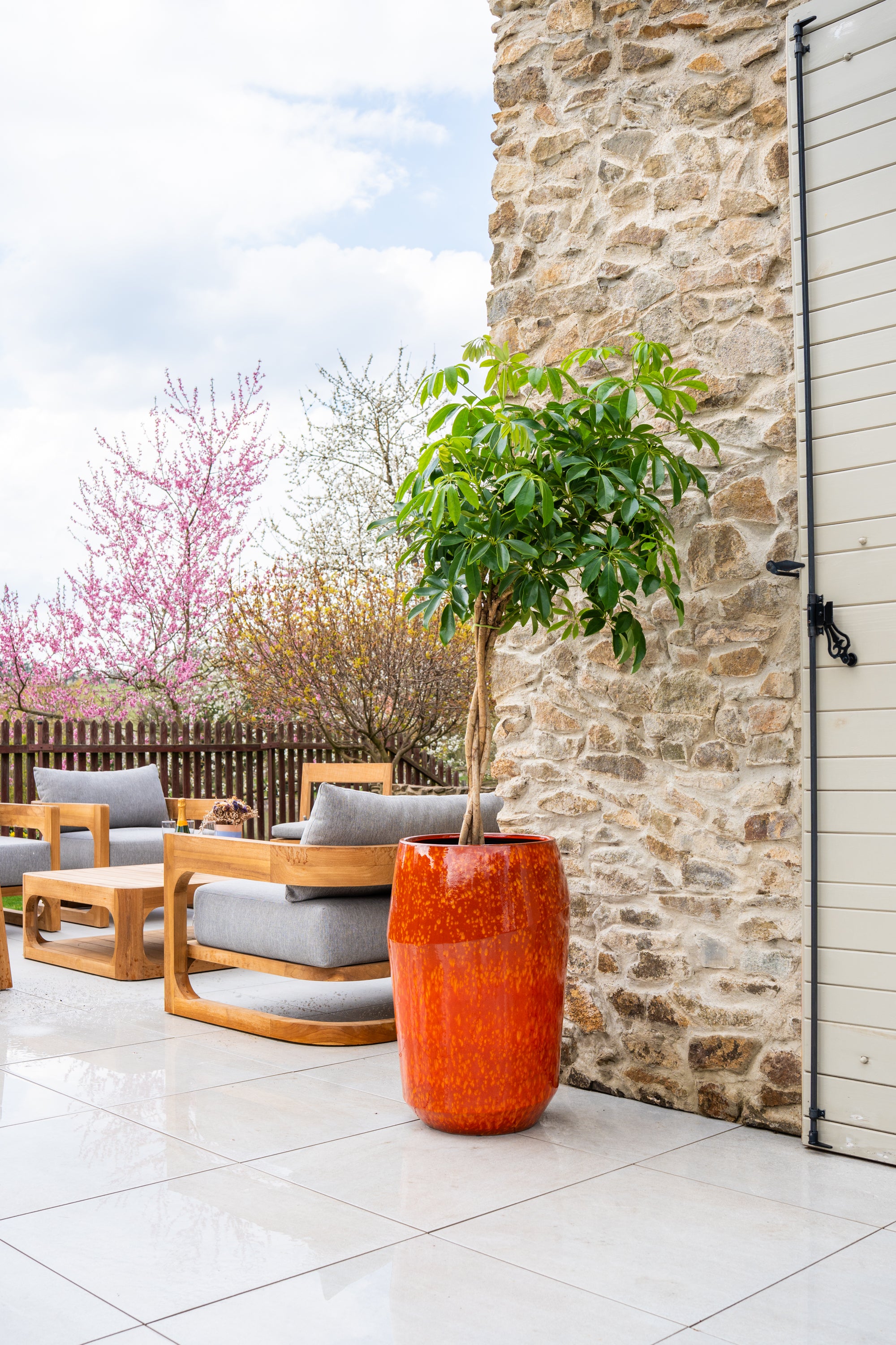 Keramischer Blumentopf Monaco – Orange