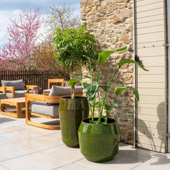 Keramický květináč Monaco - Zelený