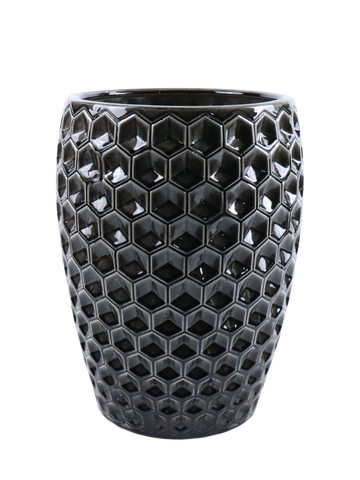 Keramischer Blumentopf Versaille – Schwarz