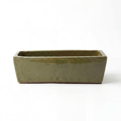 Keramik-Pflanzkasten GIONO - Khaki - L (46 x 15 x 14 cm)